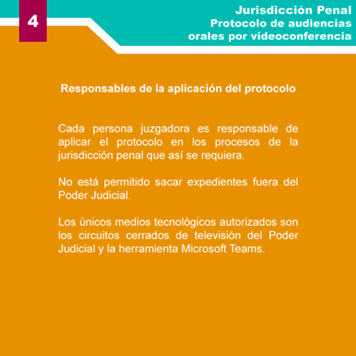 Campaña Penal - Responsables de la aplicación del protocolo
